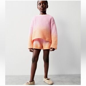 Zara knit set, in blue green, size 3